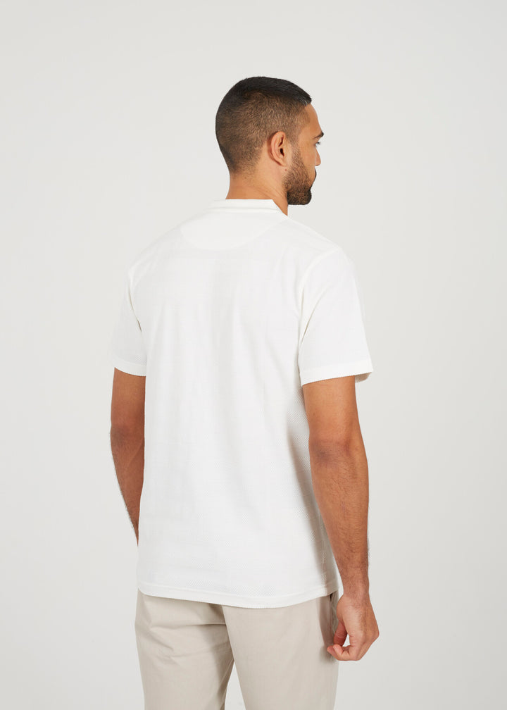 EMBROIDERED V-NECK POLO SHIRT