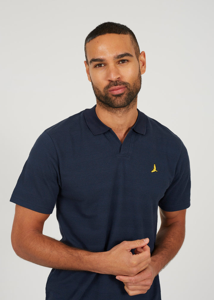 EMBROIDERED V-NECK POLO SHIRT