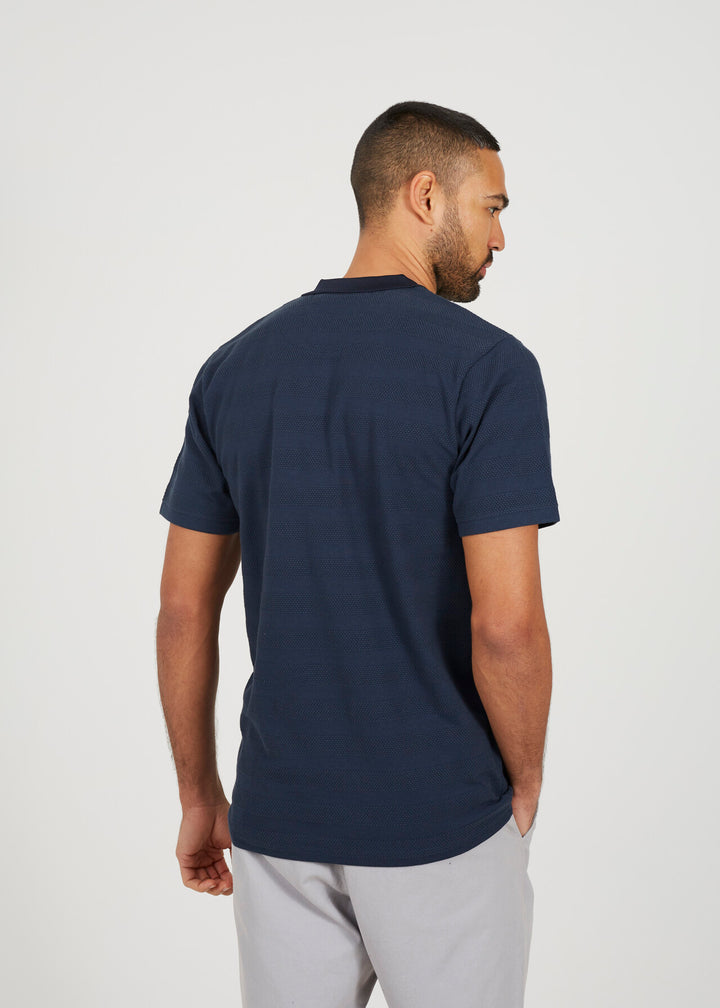EMBROIDERED V-NECK POLO SHIRT