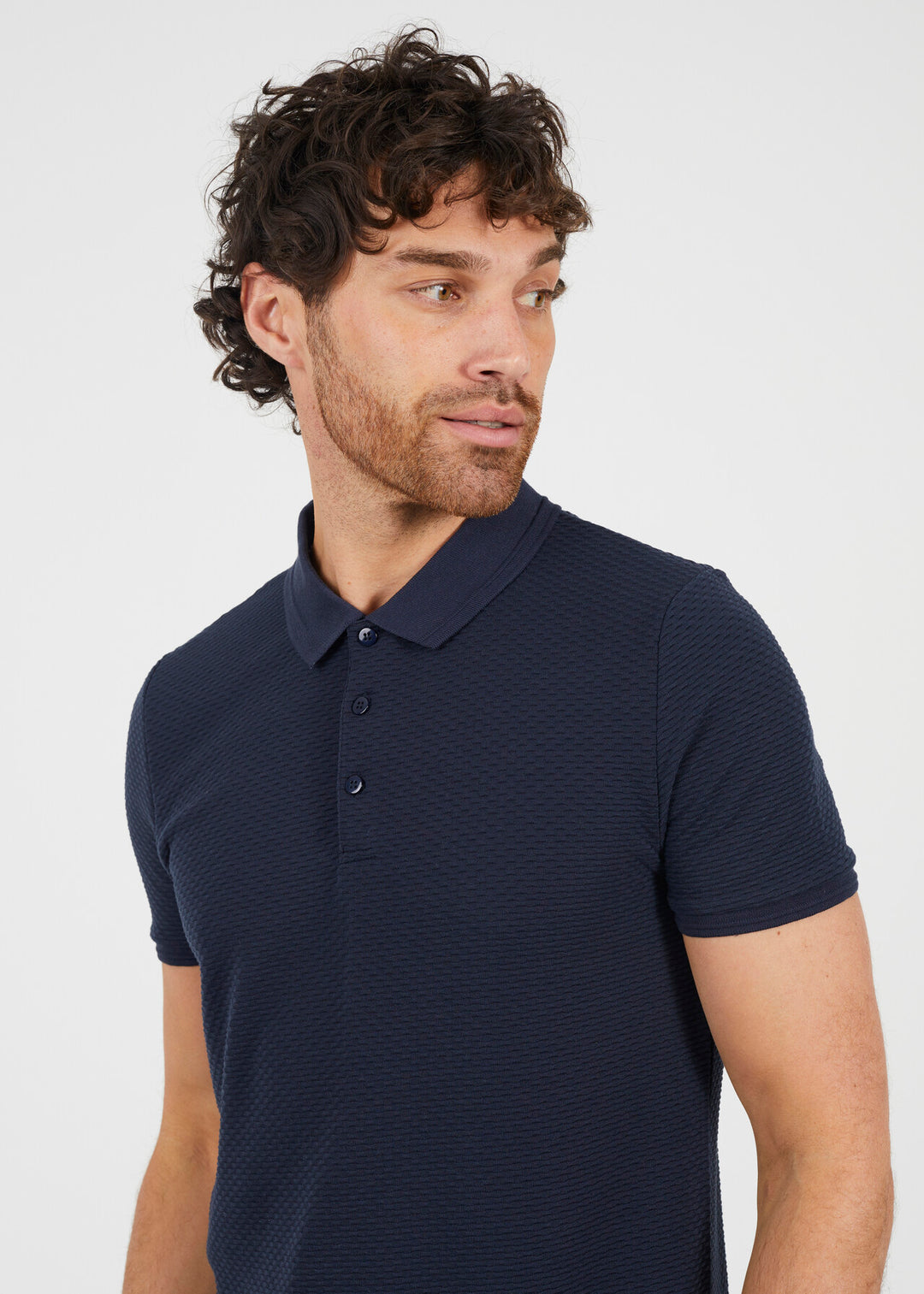 JACQUARD BUTTON POLO SHIRT
