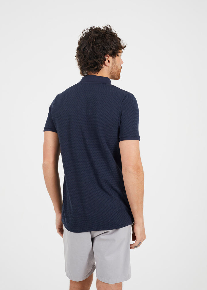 JACQUARD BUTTON POLO SHIRT