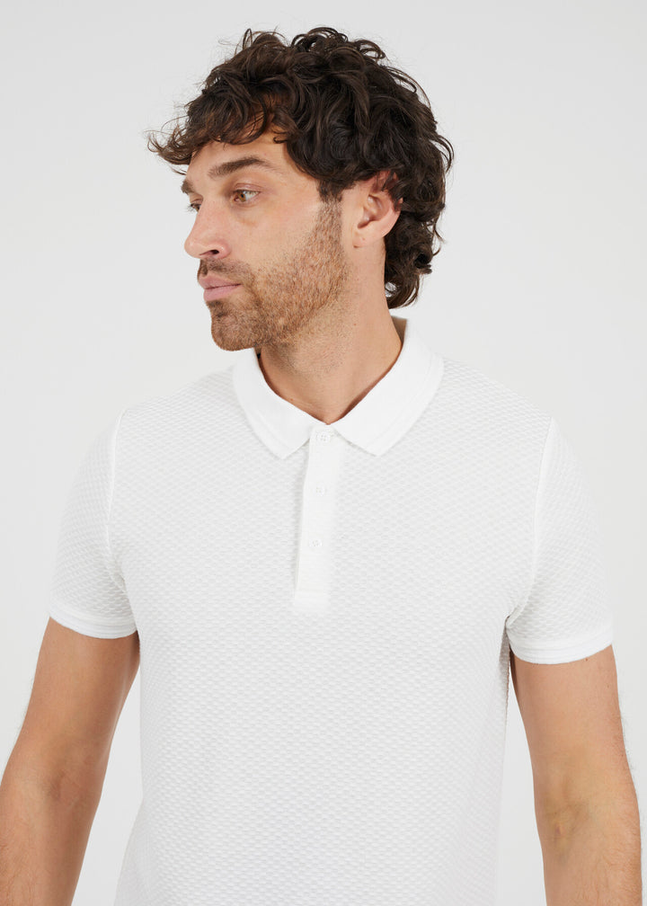 JACQUARD BUTTON POLO SHIRT