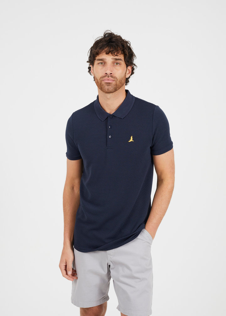 JACQUARD EMBROIDERED BIRD POLO SHIRT
