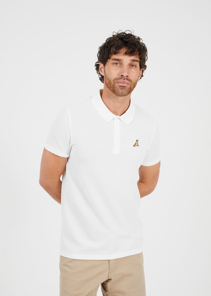JACQUARD EMBROIDERED BIRD POLO SHIRT