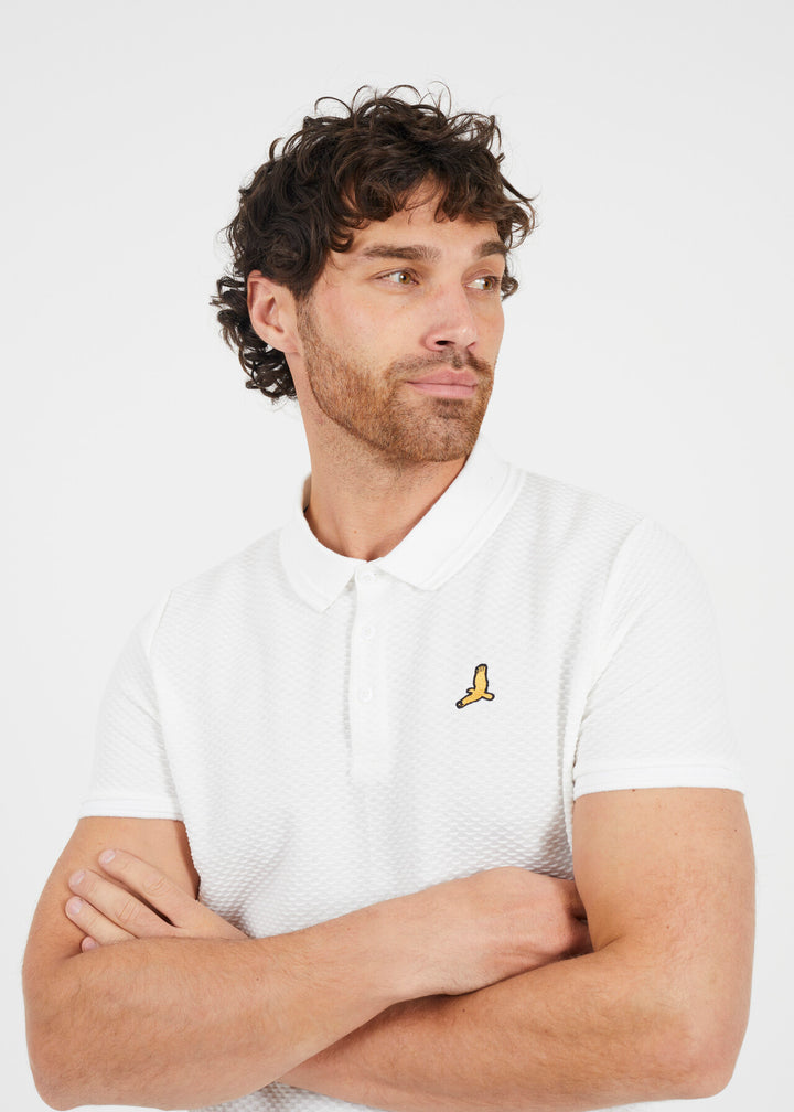 JACQUARD EMBROIDERED BIRD POLO SHIRT