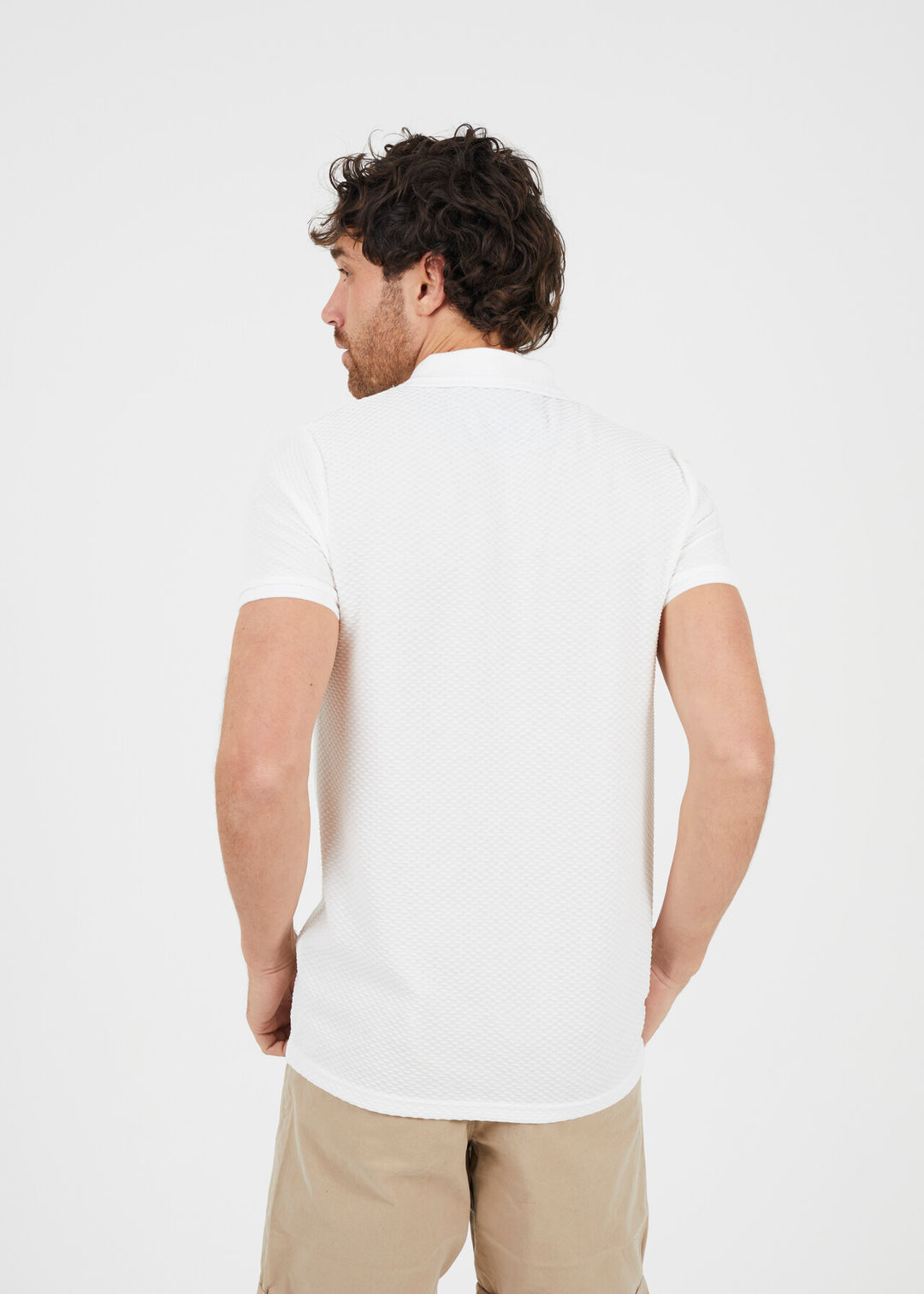 JACQUARD EMBROIDERED BIRD POLO SHIRT