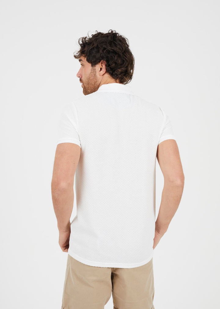 JACQUARD EMBROIDERED BIRD POLO SHIRT