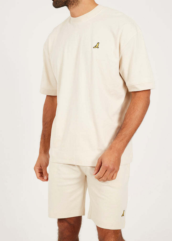 EMBROIDERED JERSEY T-SHIRT AND SHORTS SET