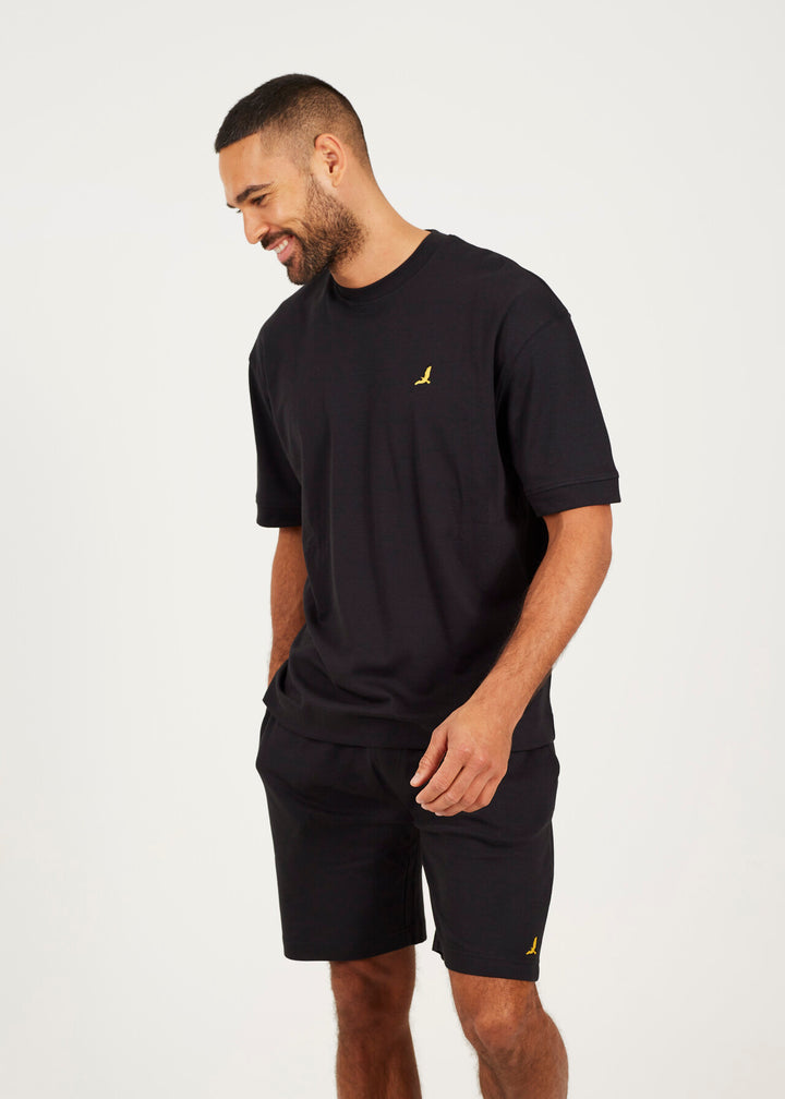 EMBROIDERED JERSEY T-SHIRT AND SHORTS SET