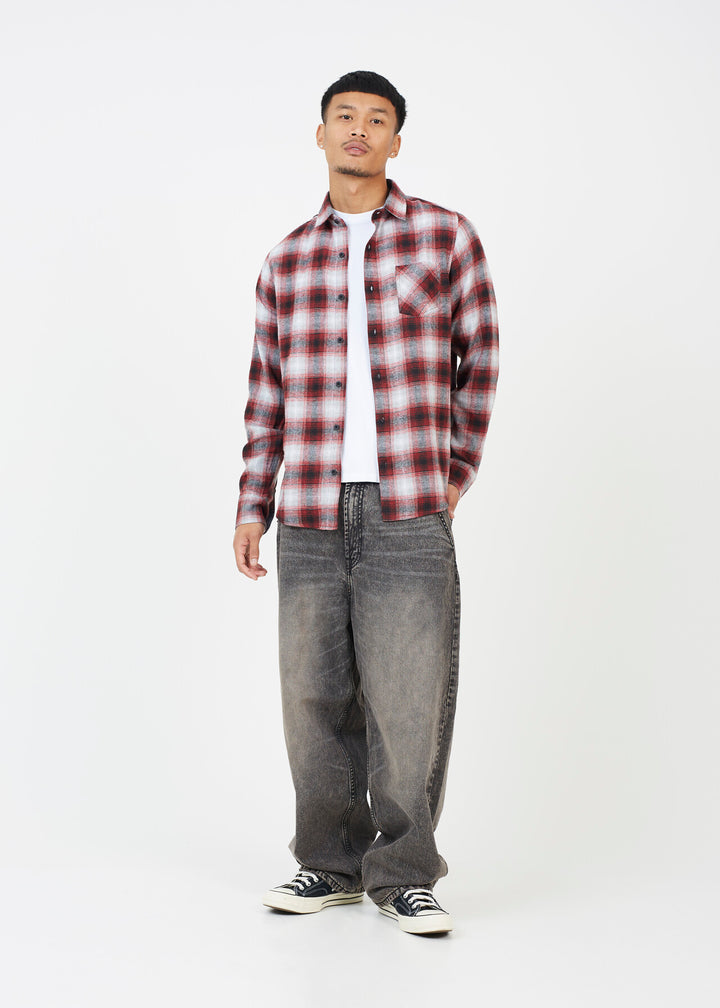 LONG SLEEVE YARN DYED CHECK SHIRT WITH CHEST POCKET