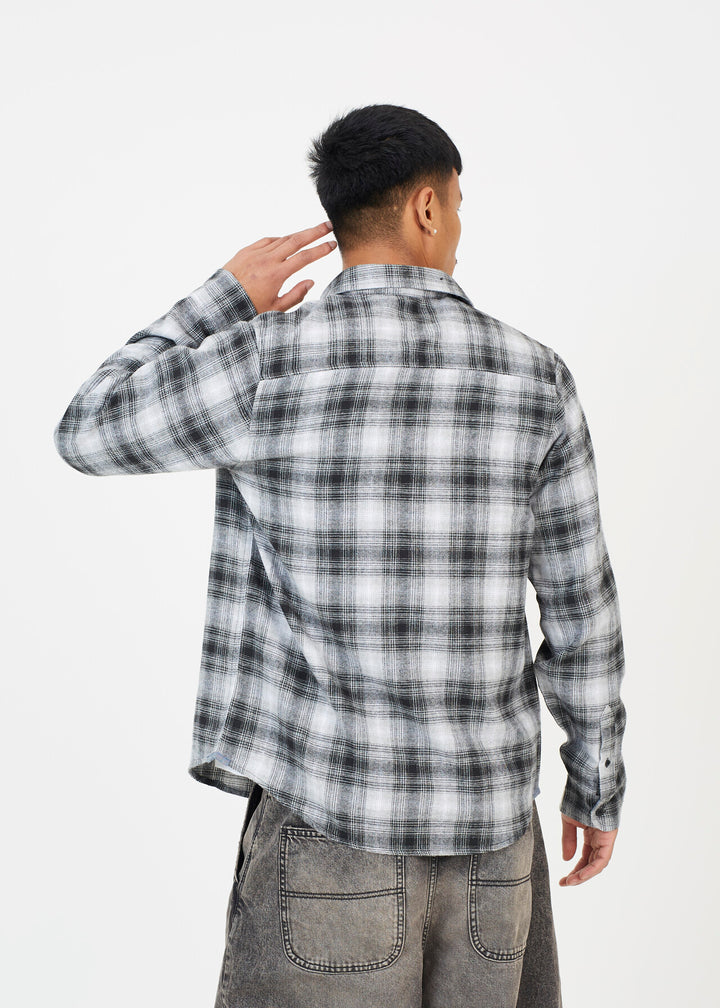 LONG SLEEVE YARN DYED CHECK SHIRT WITH CHEST POCKET