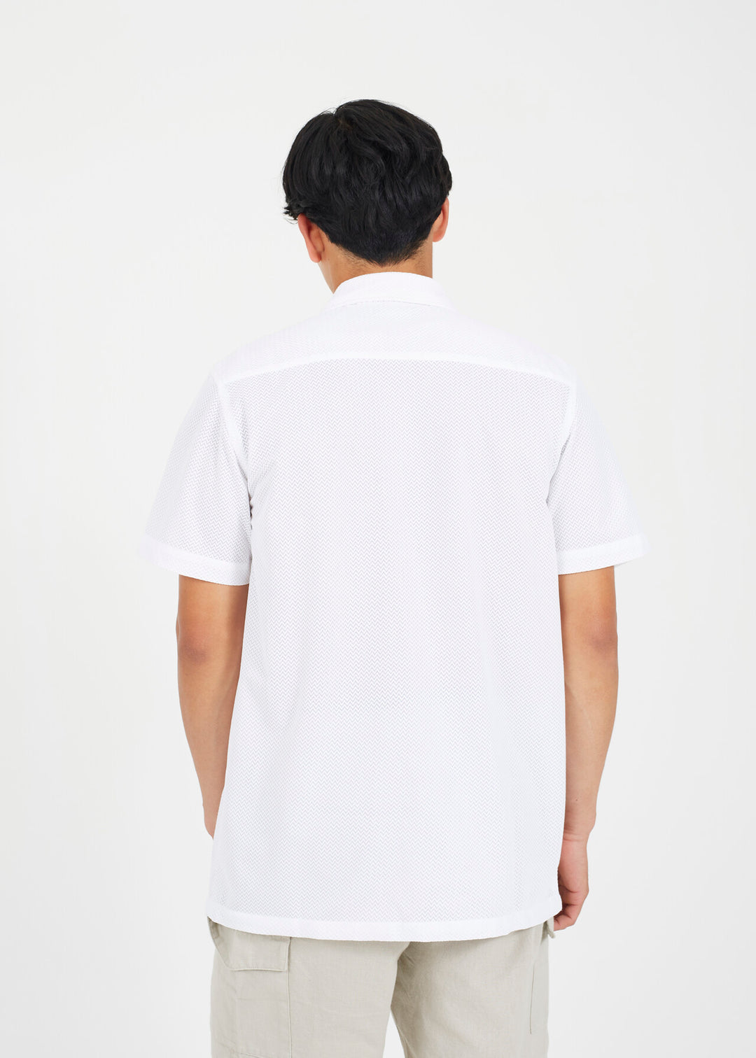 ZIG ZAG LACE REVERE COLLAR SHIRT