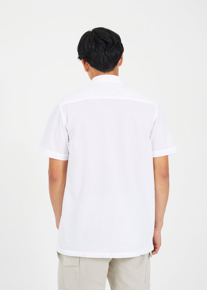 ZIG ZAG LACE REVERE COLLAR SHIRT