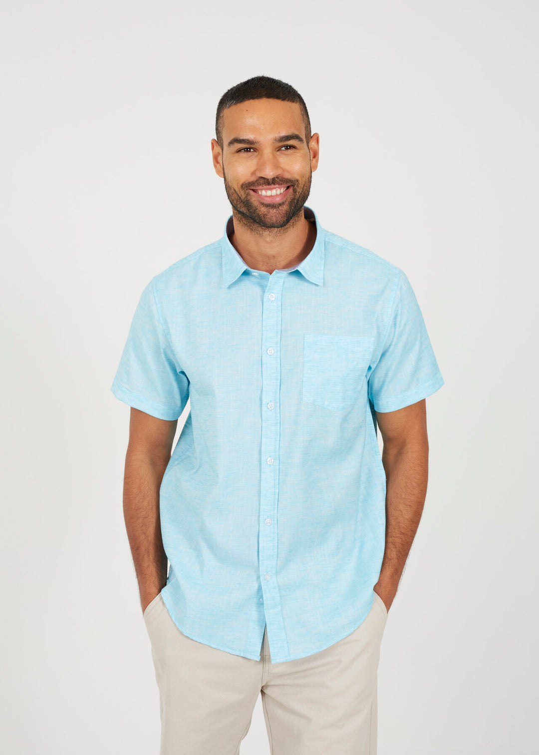 SHORT SLEEVE PATCH POCKET SHIRT