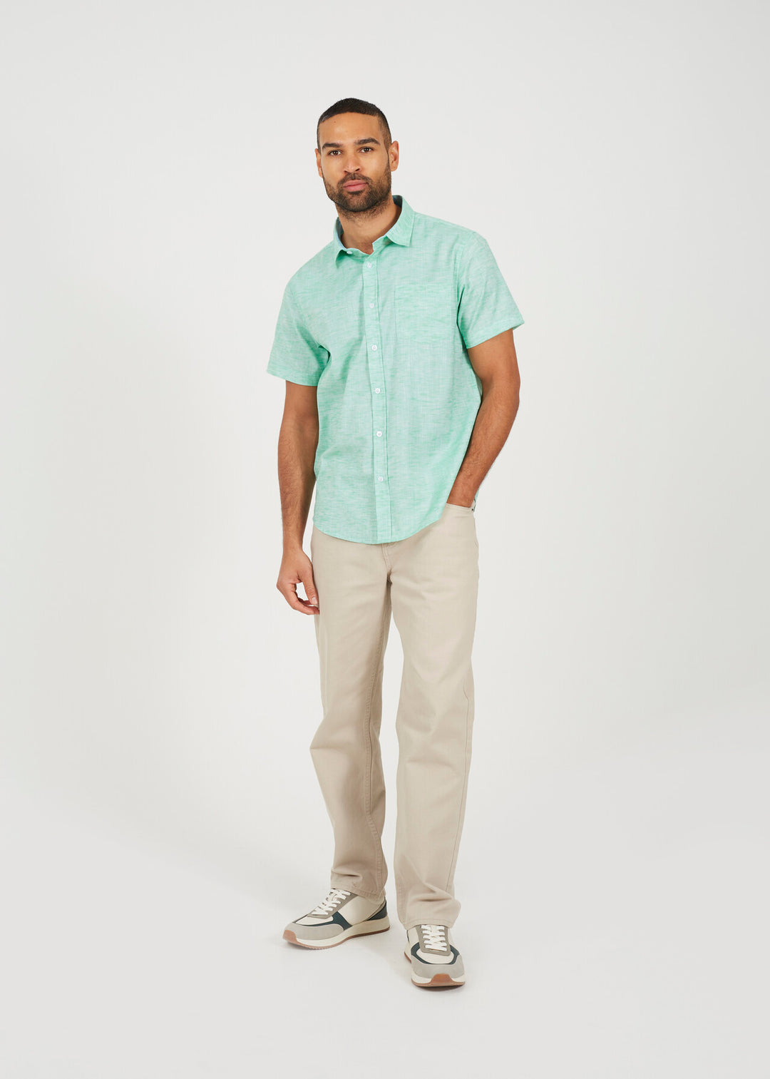 SHORT SLEEVE PATCH POCKET SHIRT