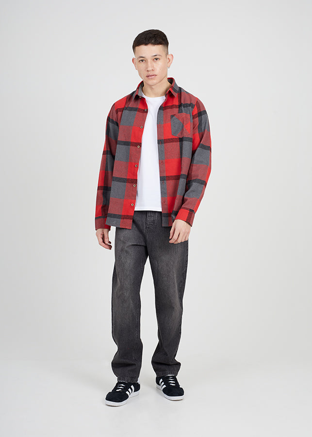 HEAVY FLANNEL SHIRT WITH ALL OVER CHECK