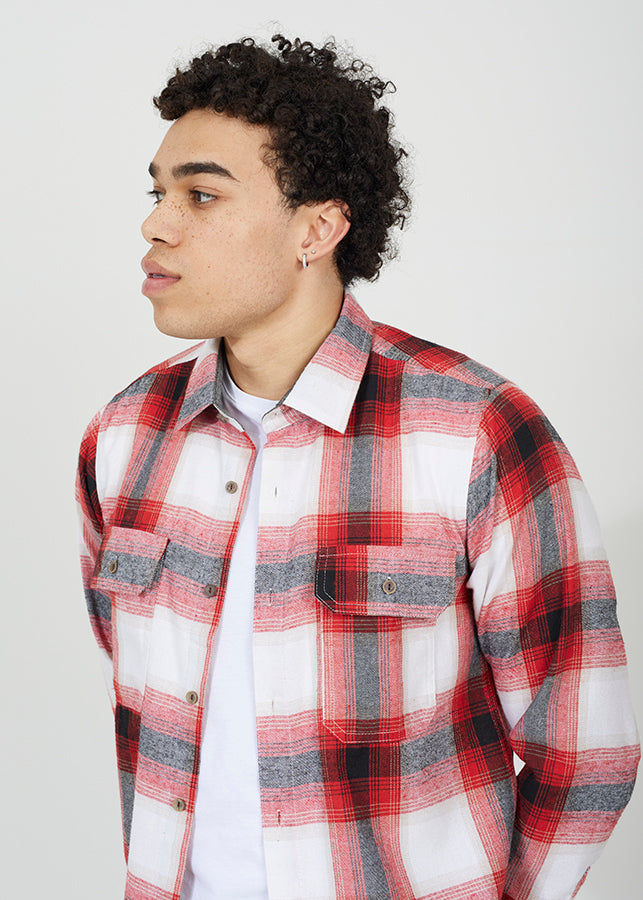 LONG SEEVE HEAVY FLANNEL SHIRT