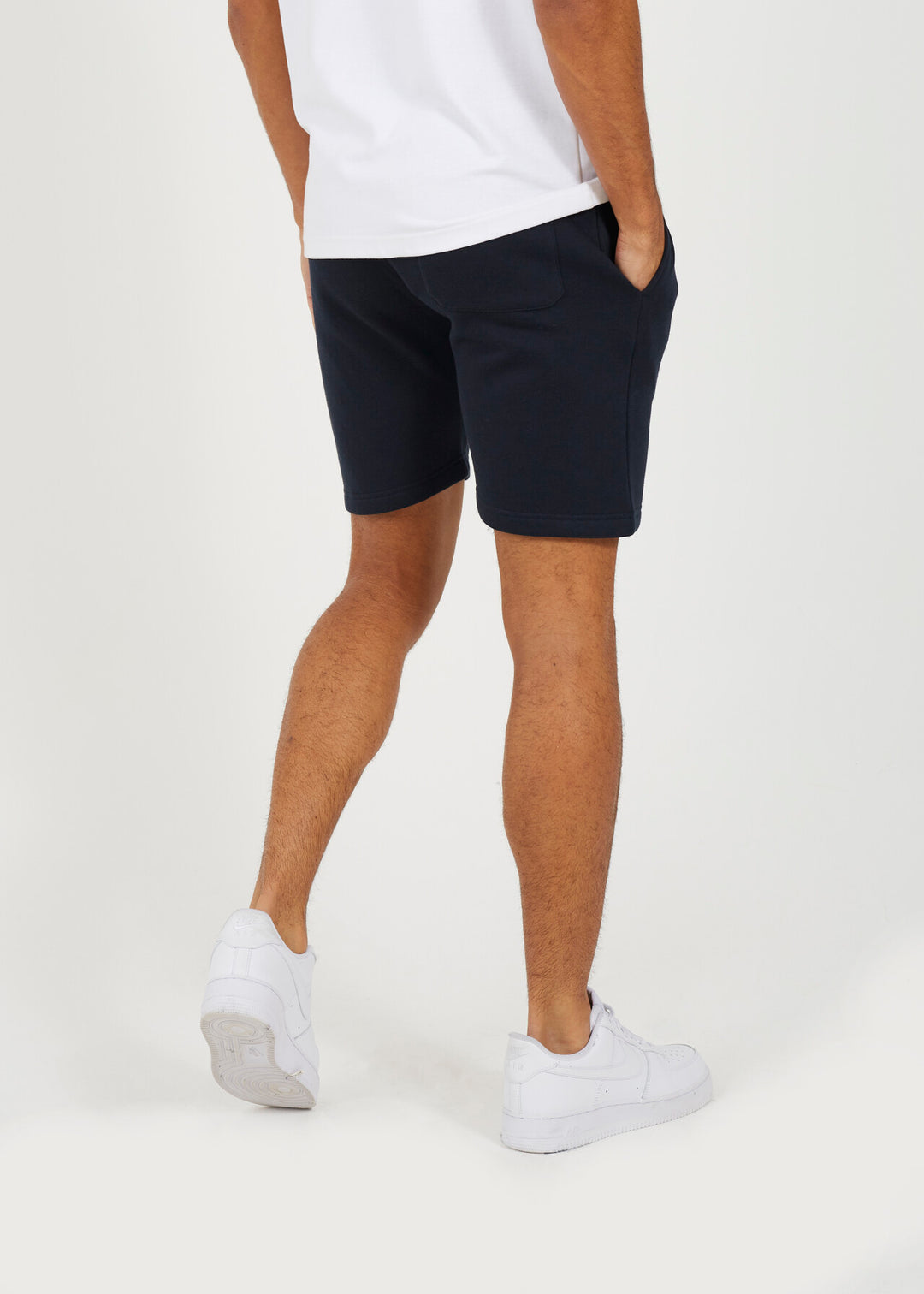 EMBROIDERED BIRD JOGGING SHORTS, BLACK/NAVY/GREY/CHARCOAL