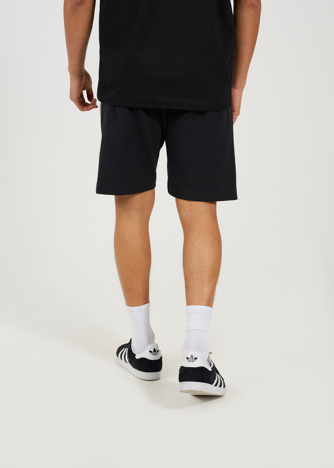STRIPED SIDE DETAIL DRAWSTRING JERSEY SHORTS