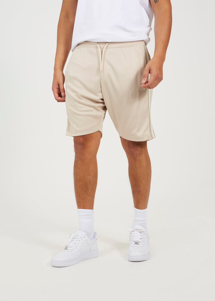 STONE SIDE TRIPE DETAIL TRICOT SHORTS