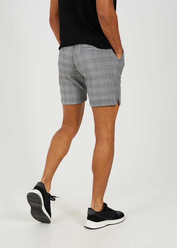 MONOCHROME PRINCE OF WALES CHECKED SHORTS