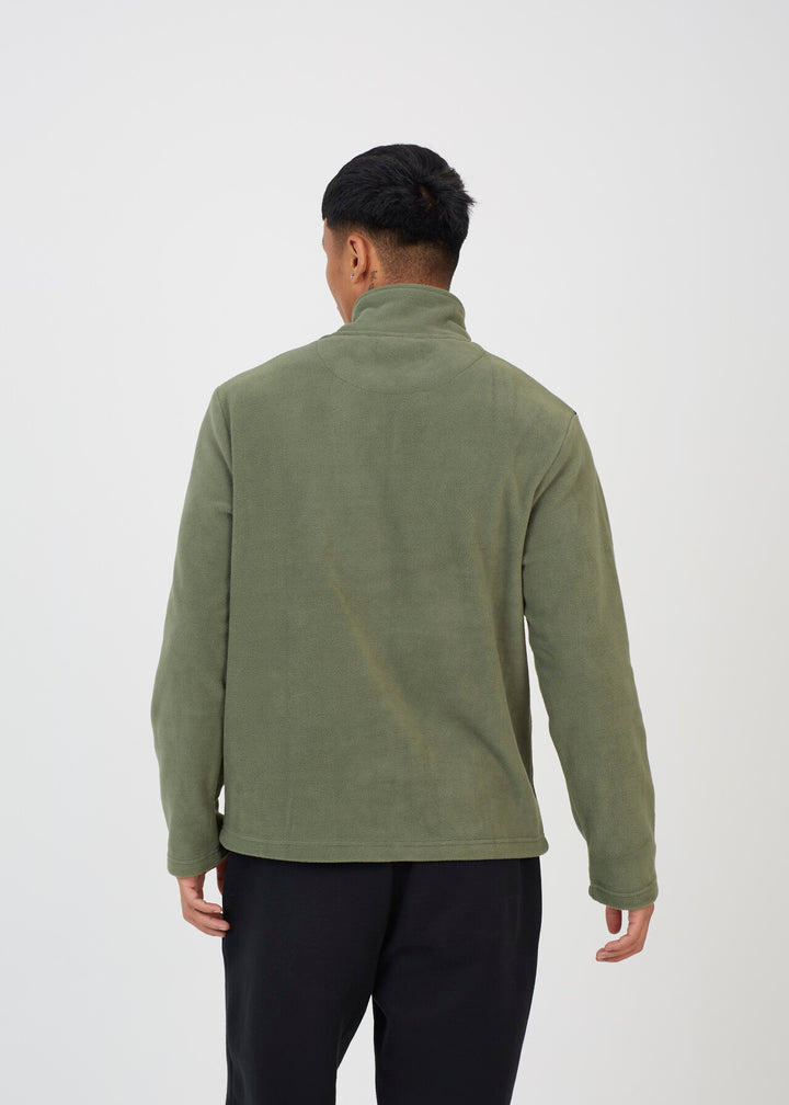 QUARTER ZIP FUNNEL NECK COLOURBLOCK FLEECE