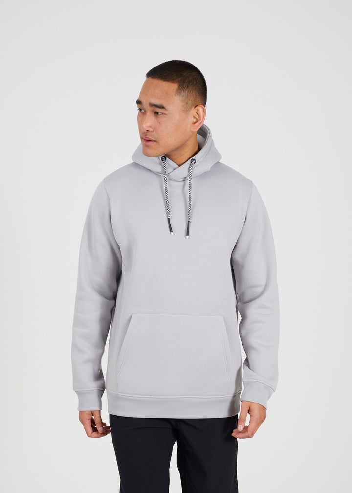 KANGAROO POCKET CROSS OVER HOODY, STORM GREY