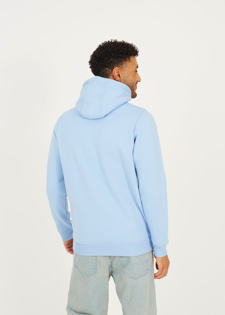 KANGAROO POCKET CROSS OVER HOODY, CLOUD BLUE