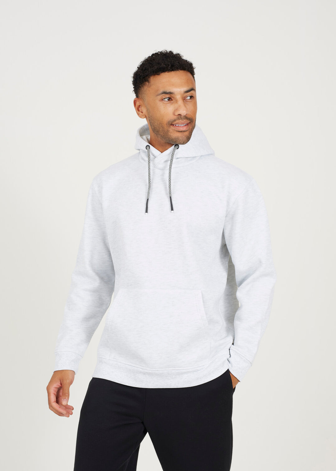OVERSIZED HOODY, ECRU MARL