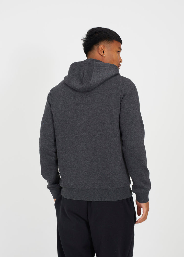 HOODED SWEATSHIRT, CHARCOAL MARL