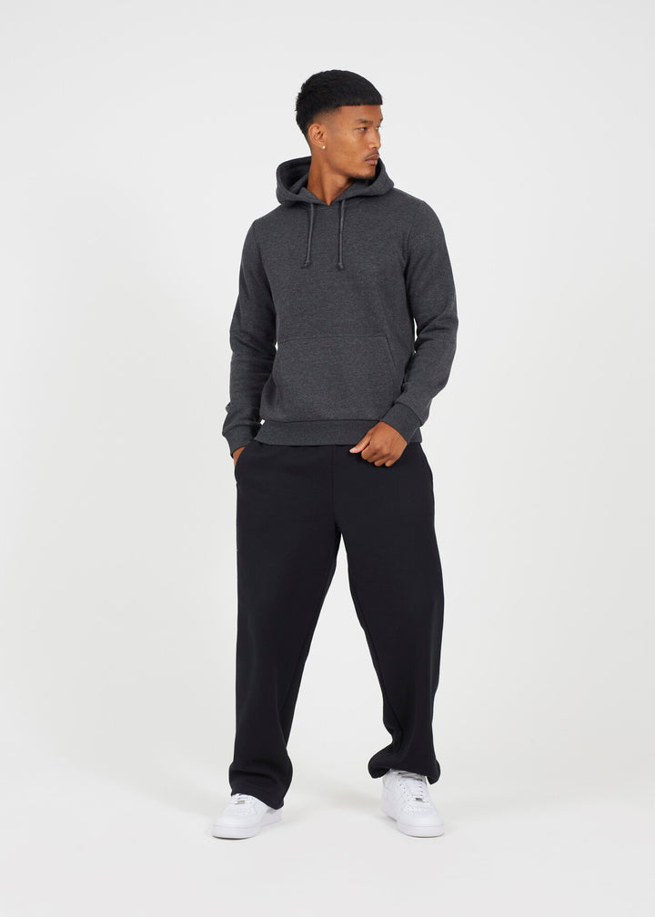 HOODED SWEATSHIRT, CHARCOAL MARL