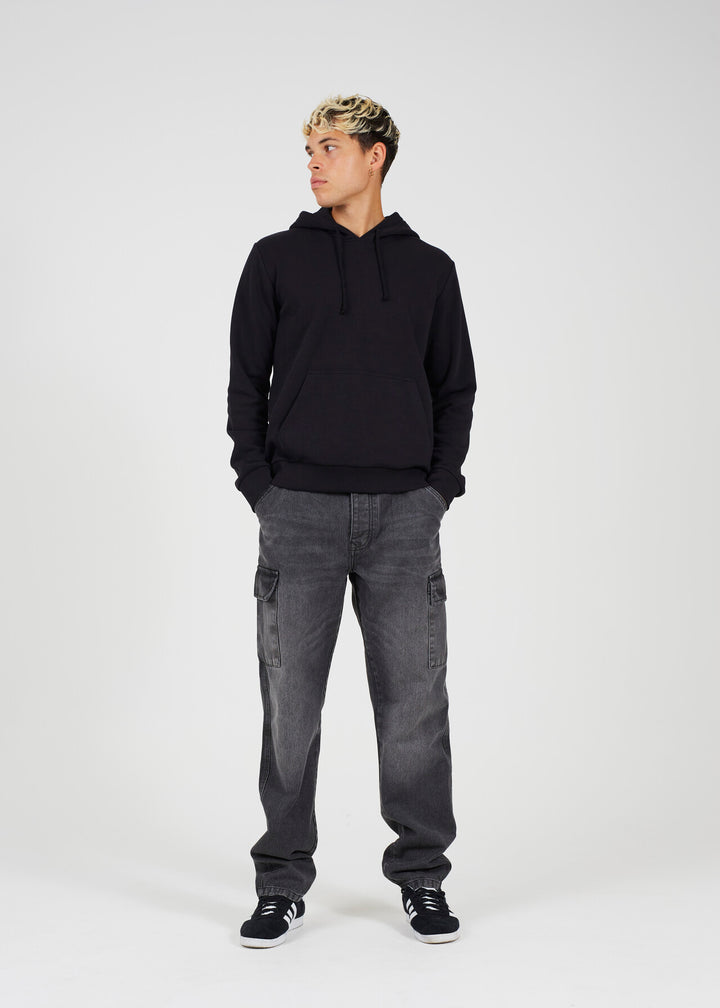 HOODED SWEATSHIRT, BLACK