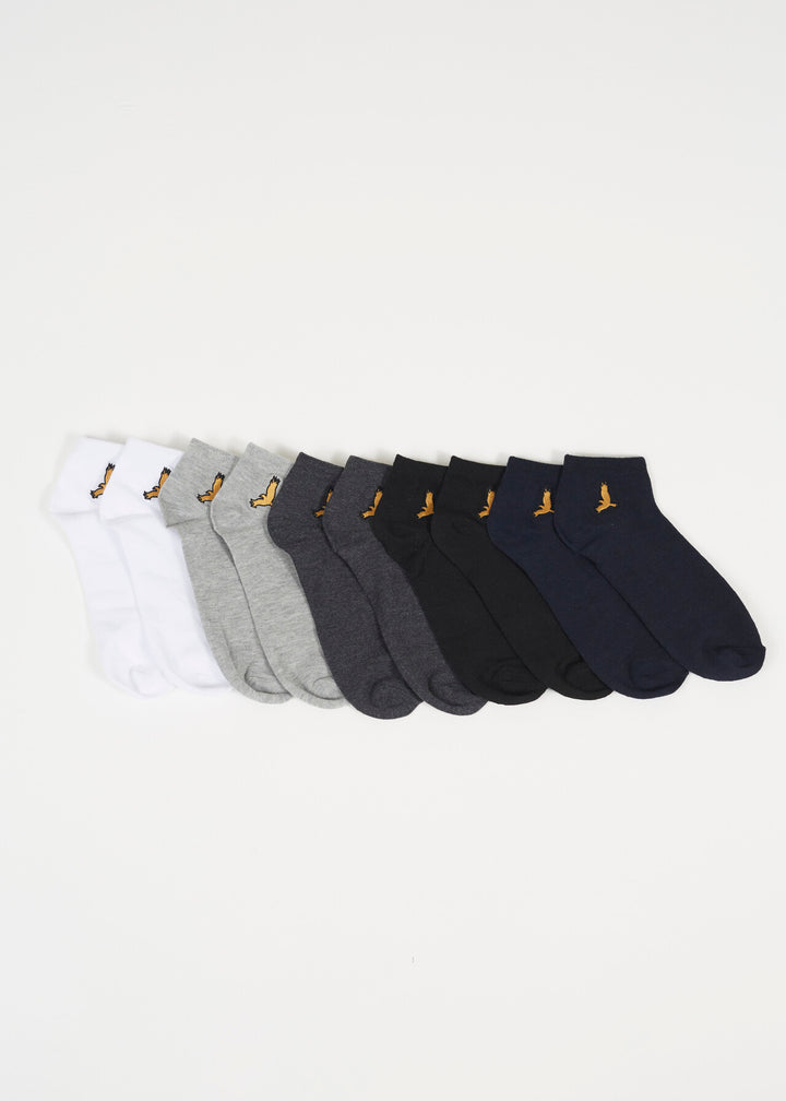 SHORT EMBROIDERED SOCKS, MULTICOLOURED