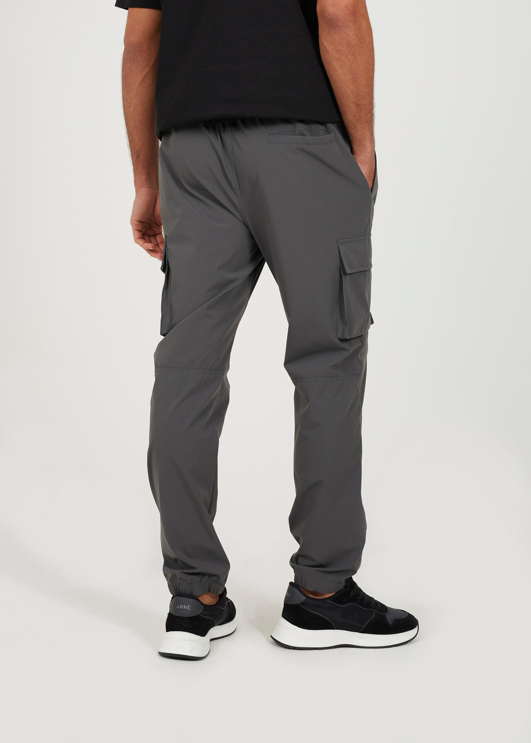 SLIM FIT CARGO TROUSERS, DARK GREY