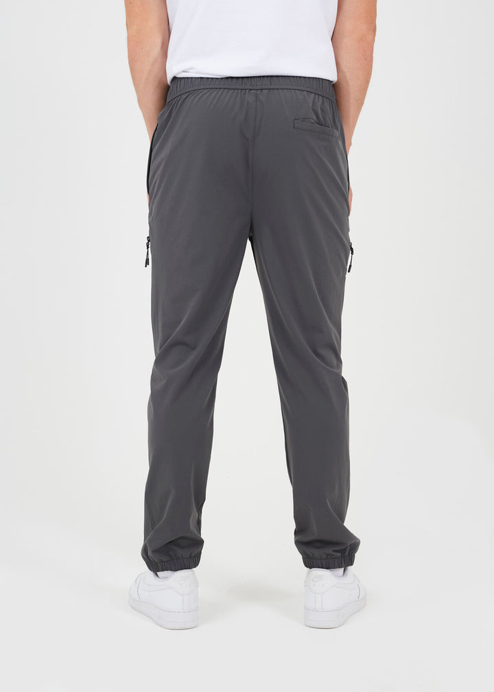 ZIP DETAIL TECH TROUSERS, DARK GREY