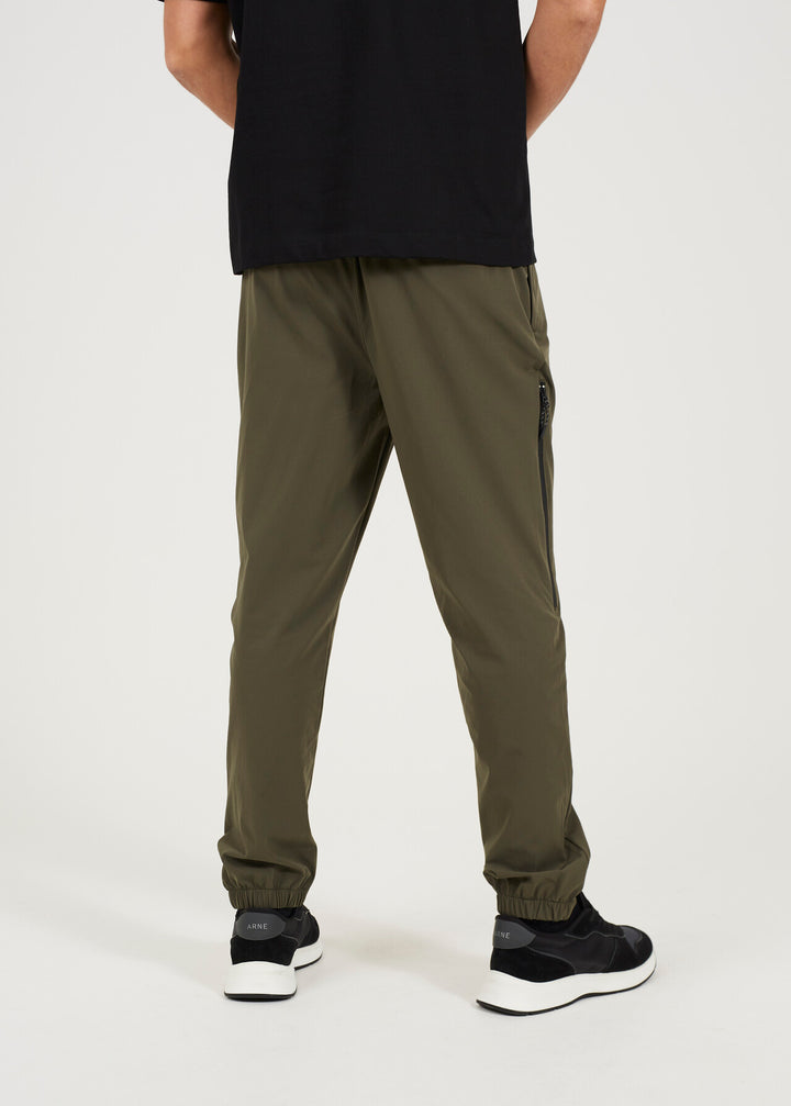 ZIP DETAIL TECH TROUSERS, KHAKI