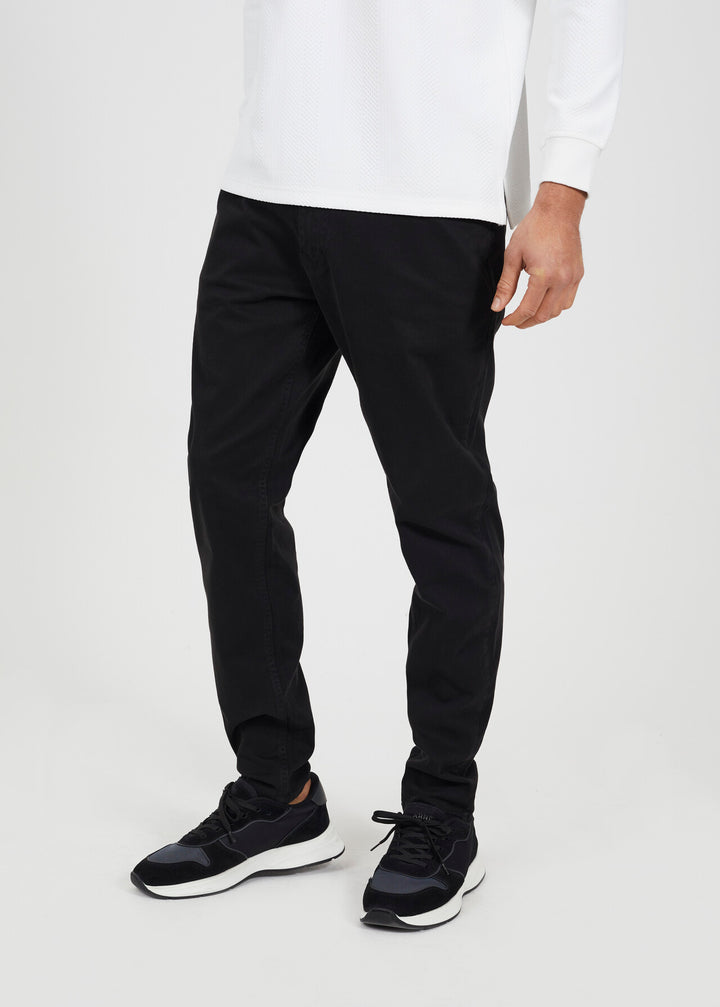 COTTON TWILL CHINO, BLACK