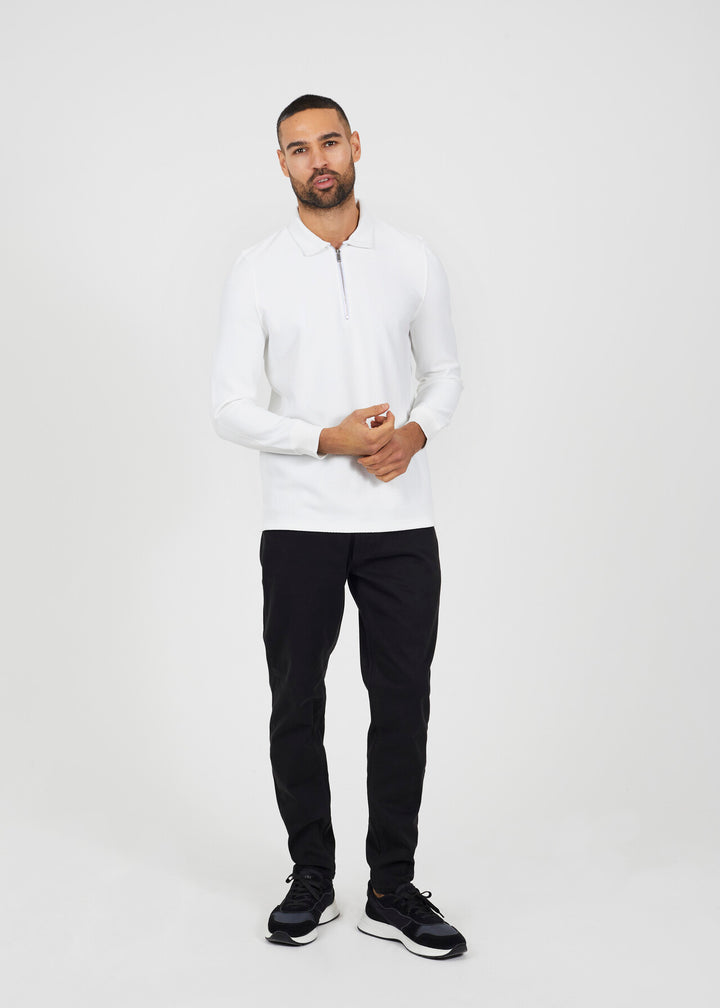 COTTON TWILL CHINO, BLACK