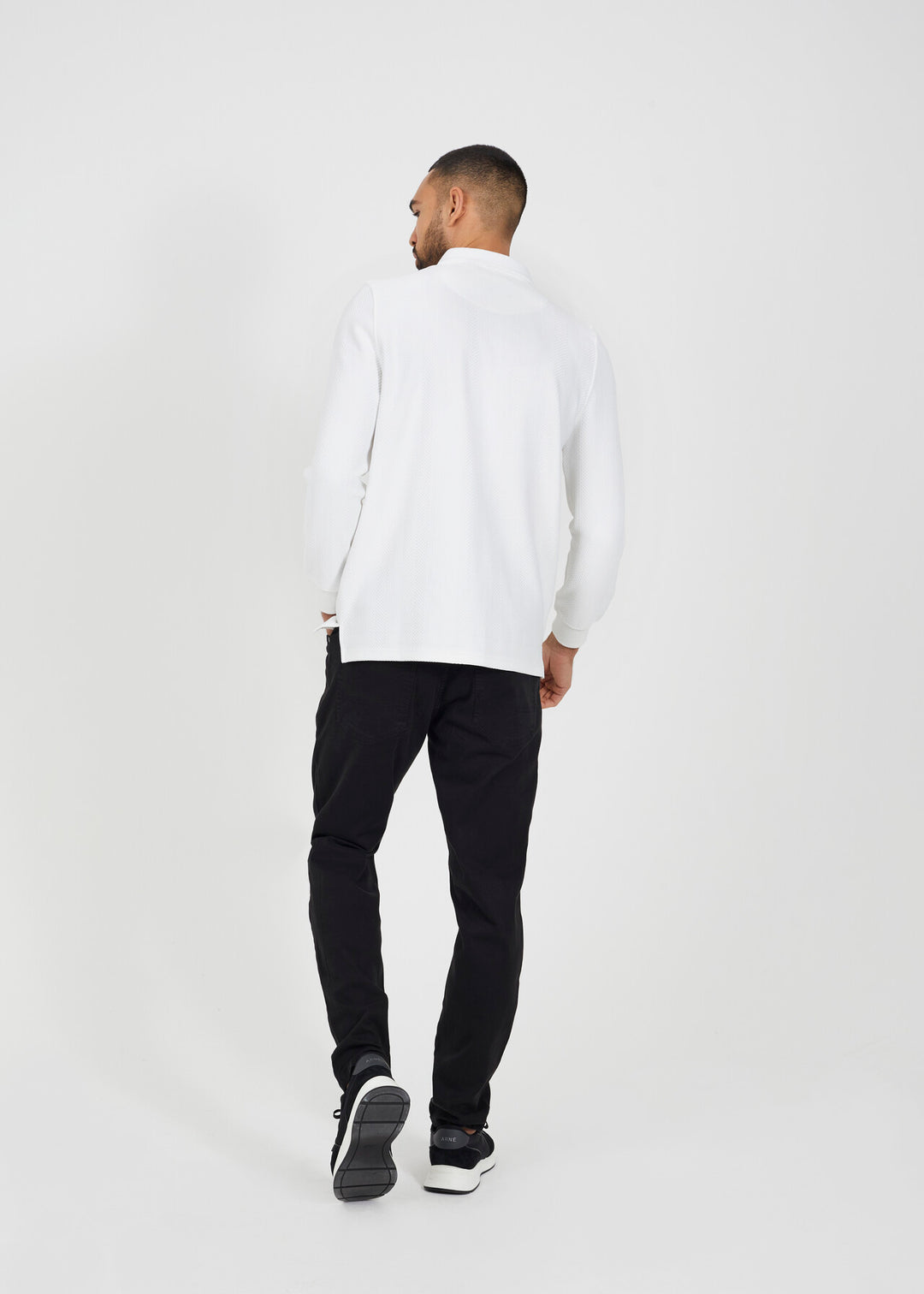 COTTON TWILL CHINO, BLACK