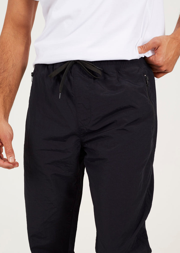 TASLAN LOOSE FIT CARGO PANTS, BLACK