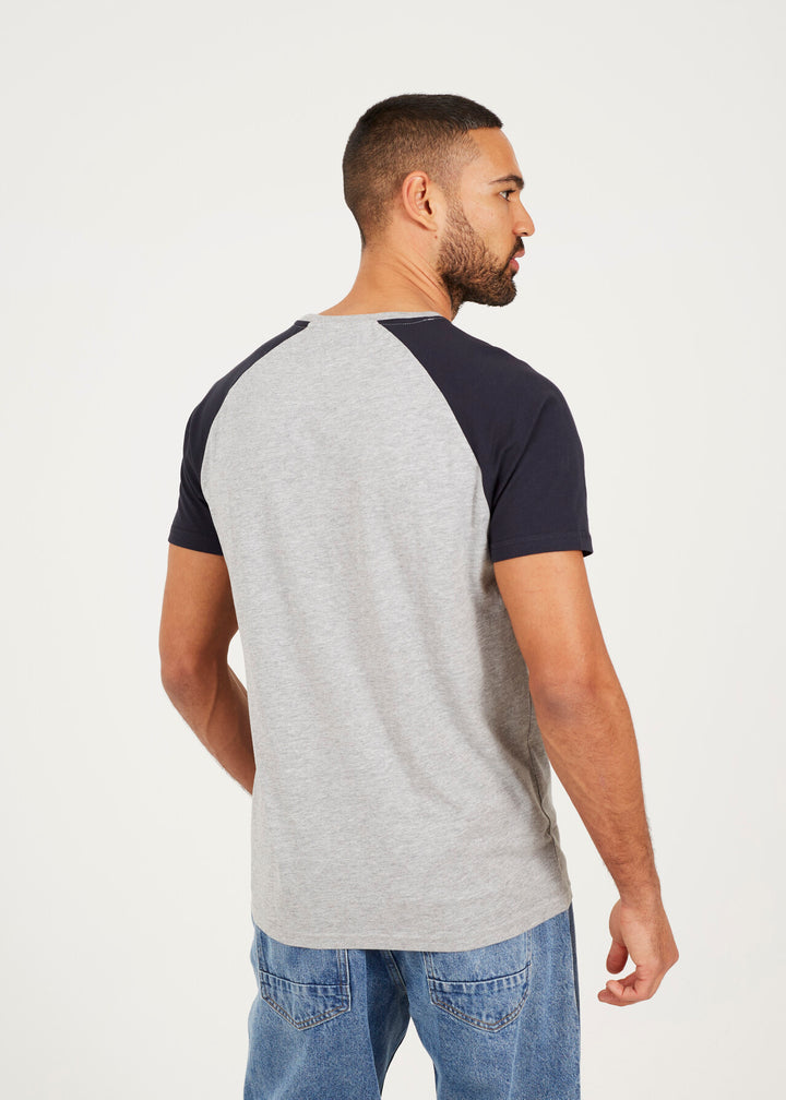 CREW NECK CONTRAST REGLAN T-SHIRT