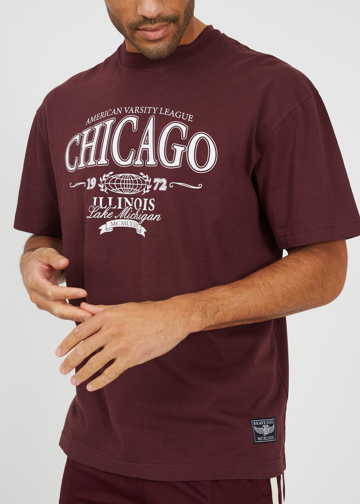 'CHICAGO' PRINTED RELAXED FIT T-SHIRT