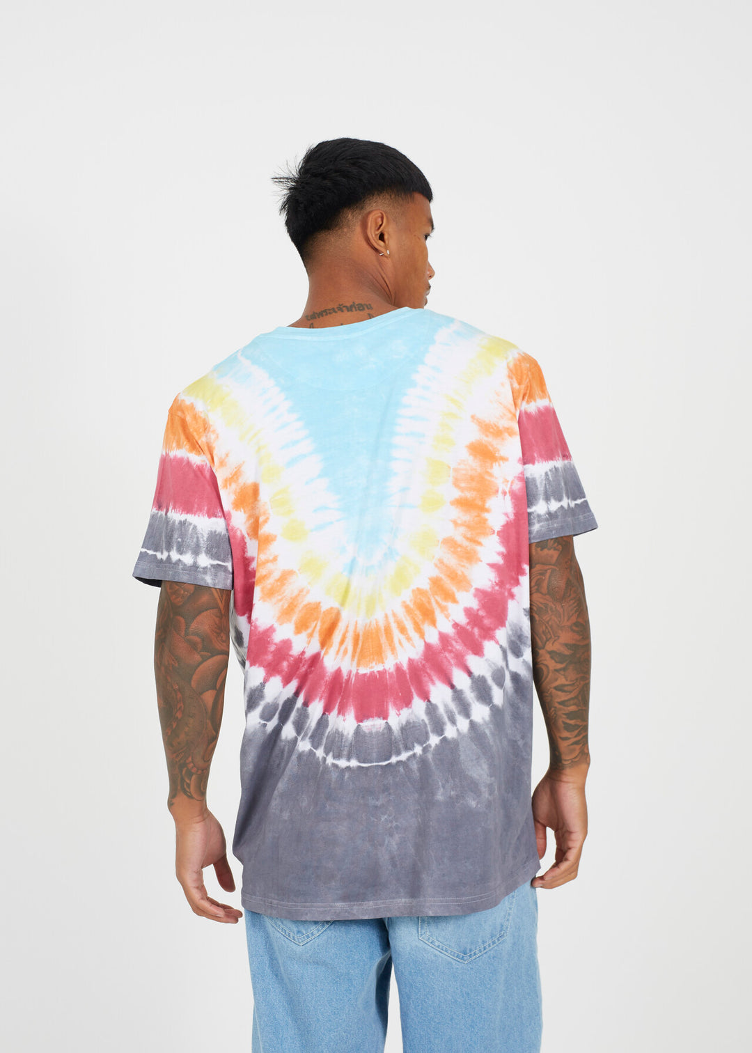 TIE DYE SKULL PRINT DESIGN T-SHIRT