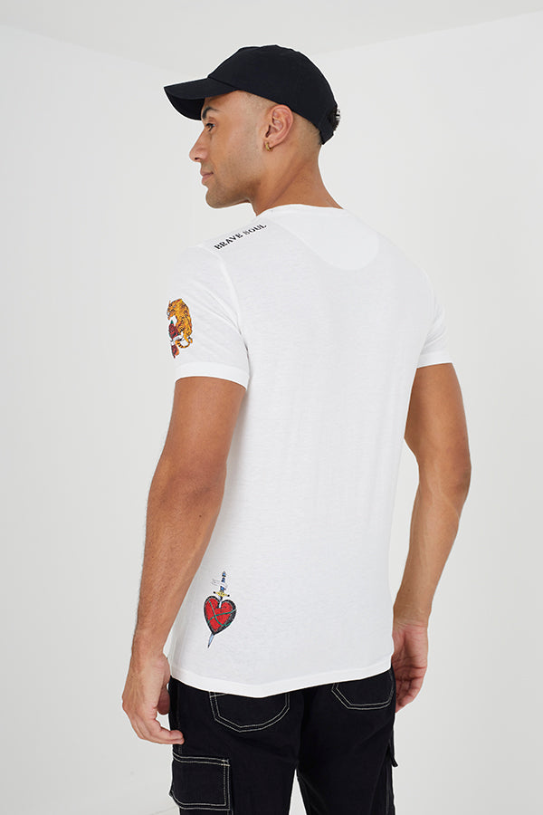 MENS BRAVE SOUL CREW NECK T-SHIRT