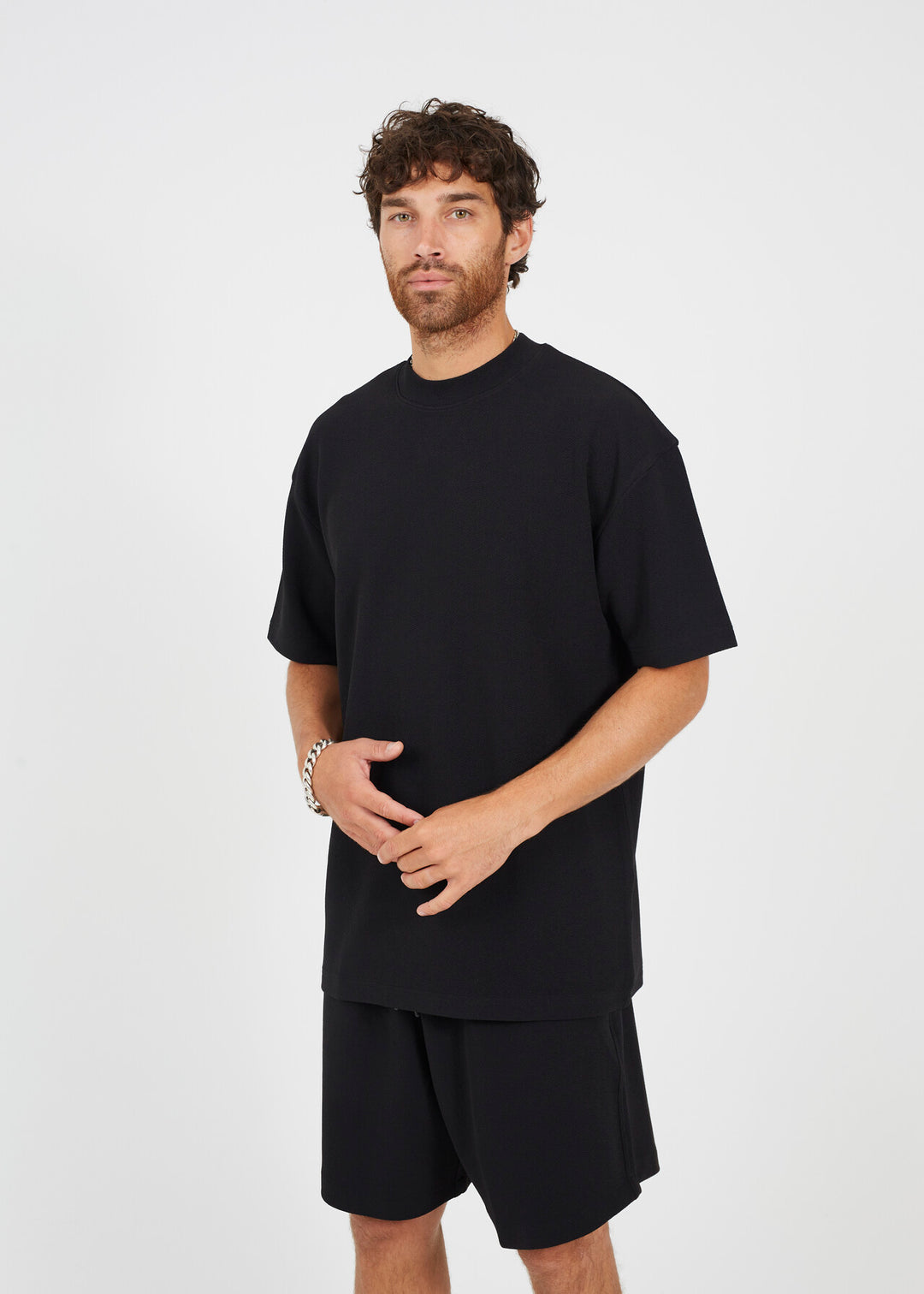 CRINKLED DROP SHOULDER T-SHIRT
