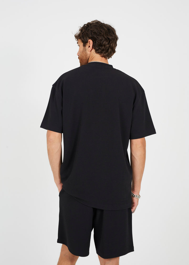 CRINKLED DROP SHOULDER T-SHIRT