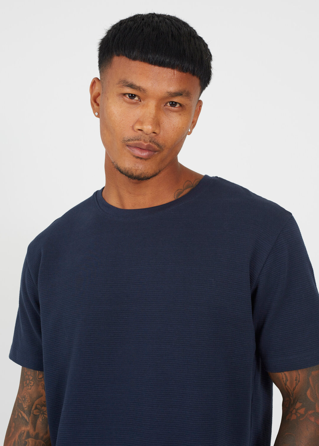 RELAXED FIT OTTOMAN RIBBED T-SHIRT