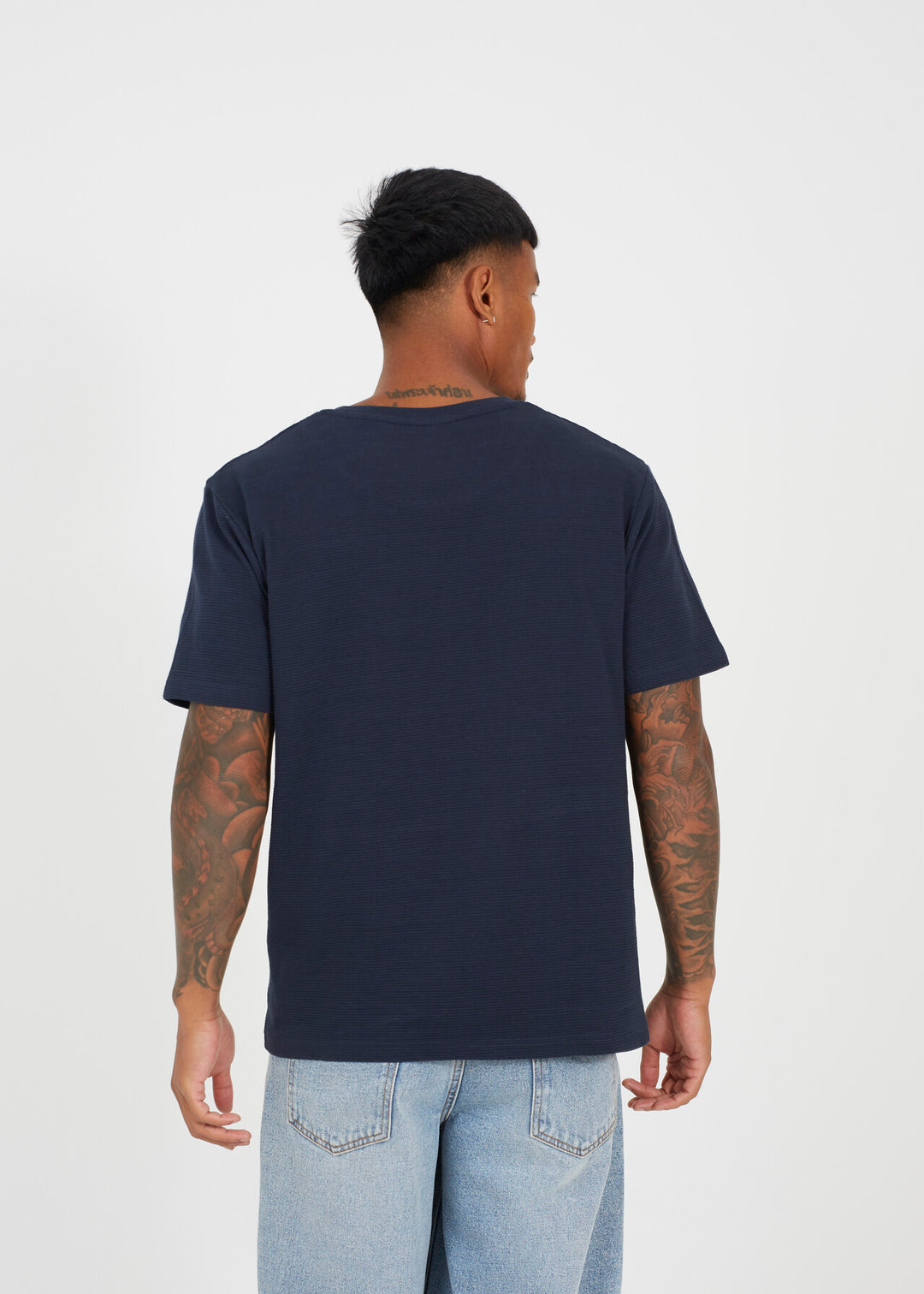 RELAXED FIT OTTOMAN RIBBED T-SHIRT
