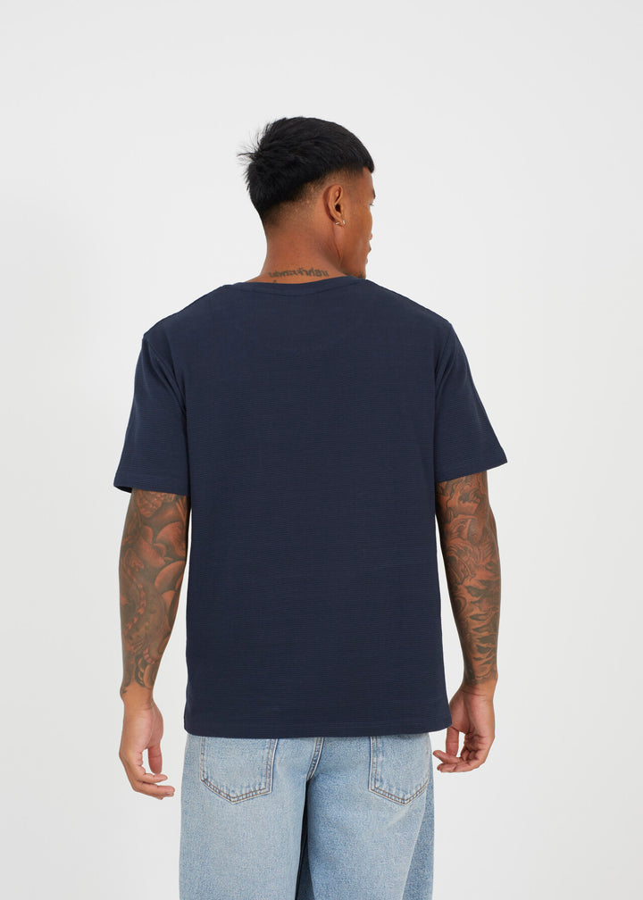 RELAXED FIT OTTOMAN RIBBED T-SHIRT