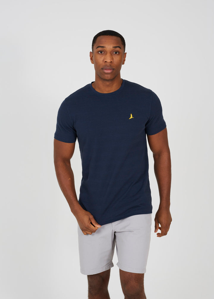 EMBROIDERED BIRD PLAIN T-SHIRT